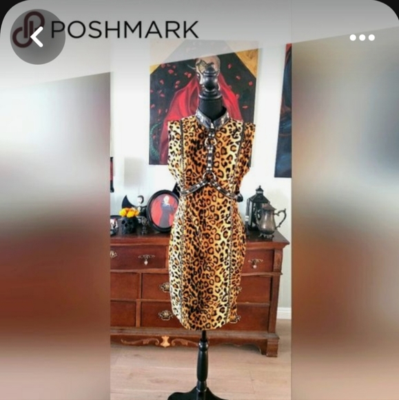 Dresses & Skirts - Y2k Lip Service Hollywood Geisha leopard dress punk rock, goth. Rare Med-large